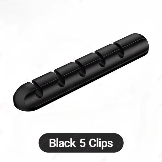 Wholesale Clips Cable Holder for Mouseheadphone Wire Organizer Cable Organizer Silicone USB Cable Winder Desktop Tidy Management
